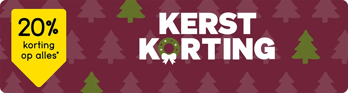 Kerstkorting: 20% korting op alles*
