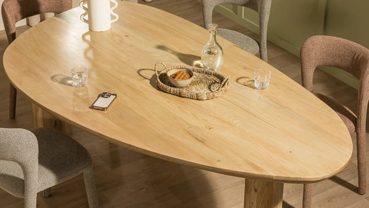 Eettafel Pebble bovenaanzicht 16:9