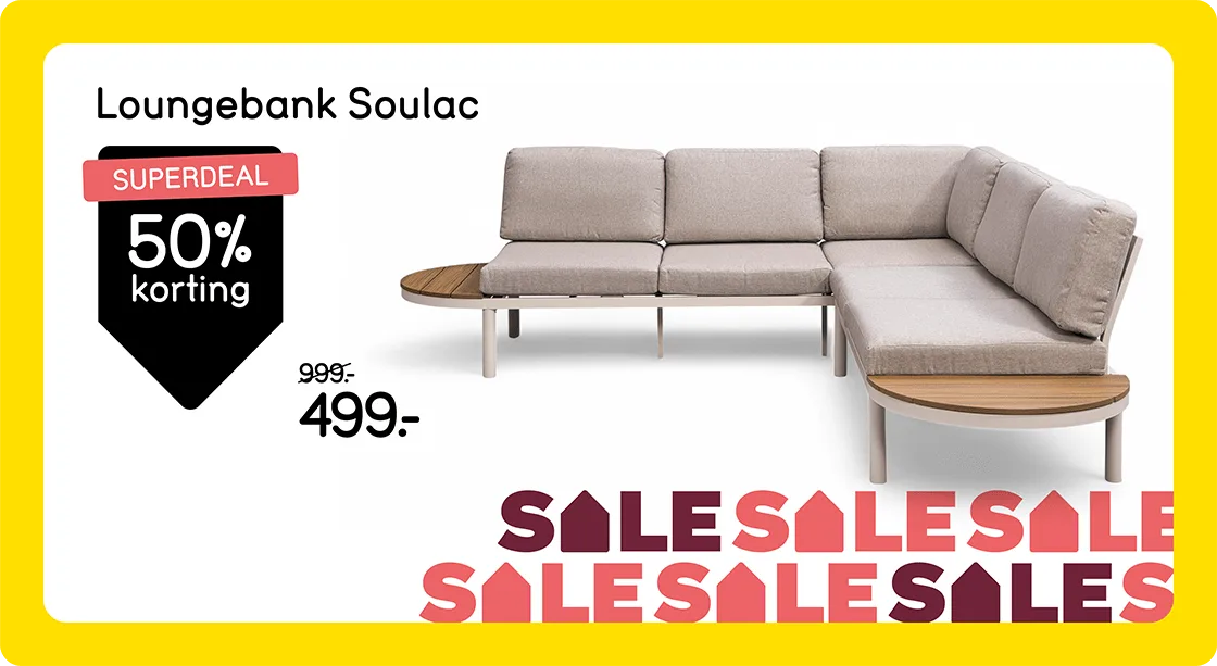 Loungebank Soulac van 999.- voor 499.-