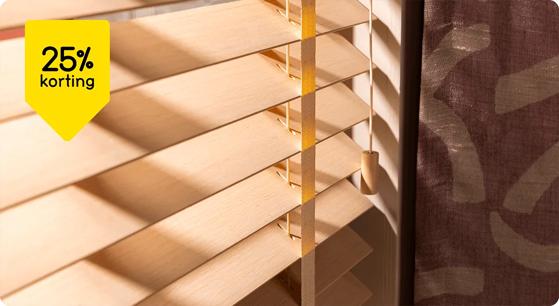 Alle Fenstr jaloezieën op maat 25% korting