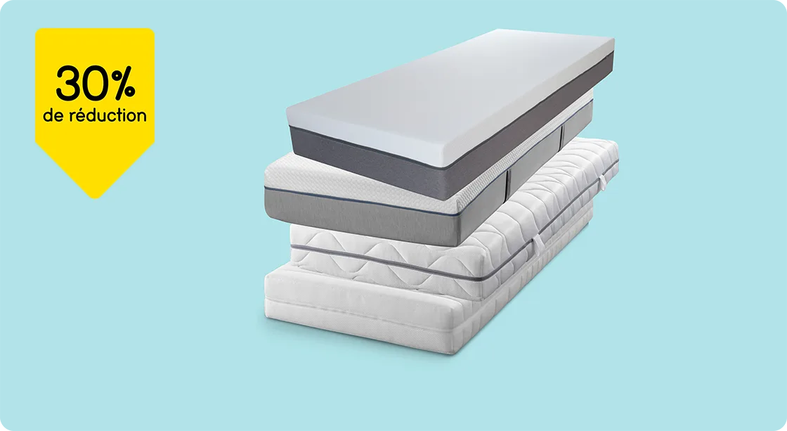 Matelas Amy, Lisa, Luc et Mats 30% de réduction