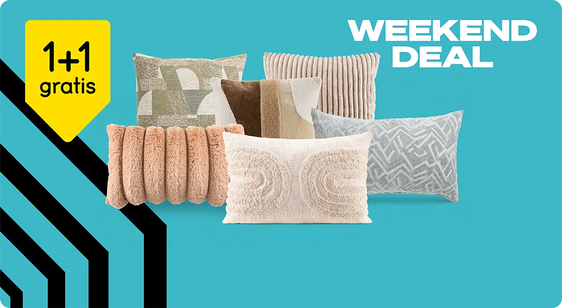 Black Friday Weekenddeal - Alle sierkussens 1+1 gratis
