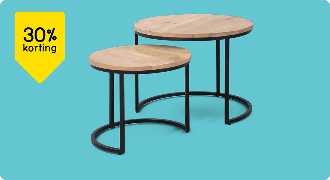 Bijzettafel Mink 30% korting