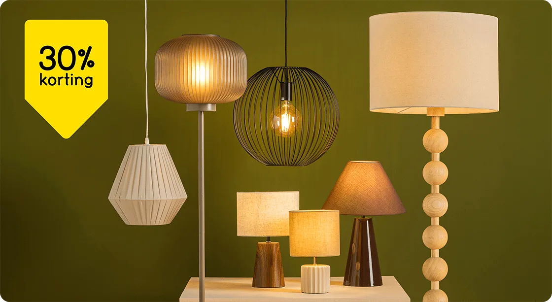 Alle verlichting 30% korting*