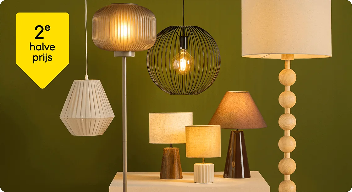 Alle verlichting 2e halve prijs