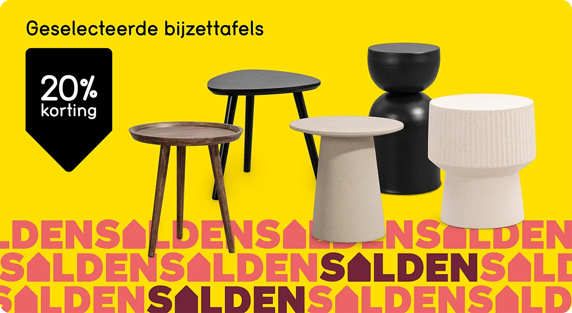Selectie bijzettafels 20% korting