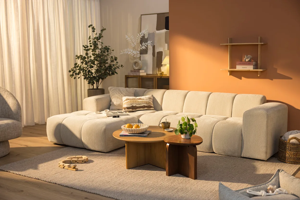 Woonkamer met bank Beau