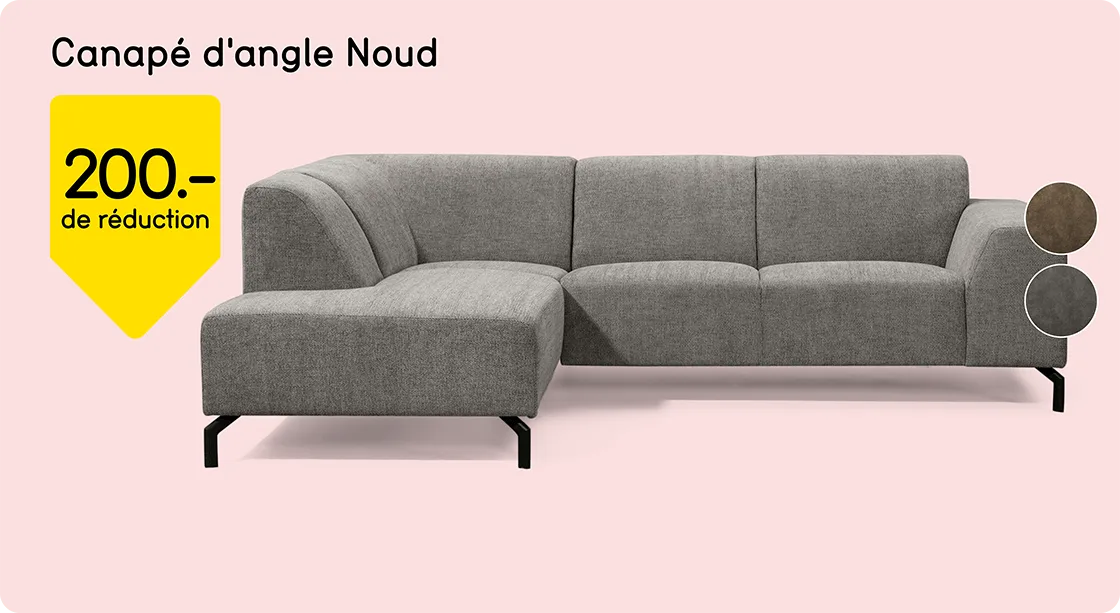 Canapé d'angle Noud 200,- de réduction