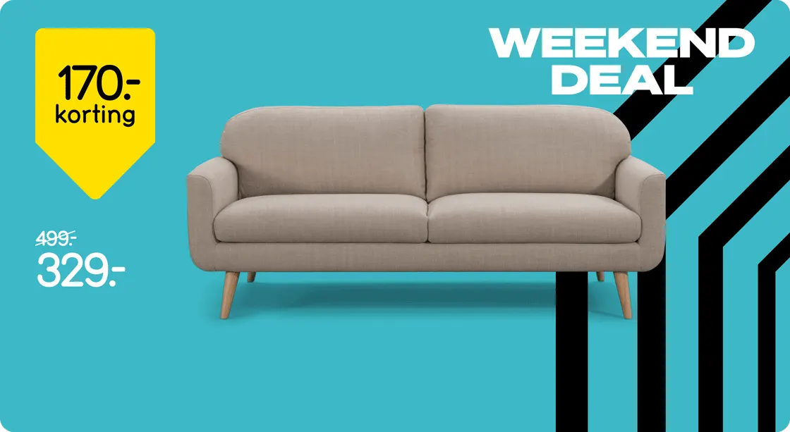 Black Friday Weekenddeal - 170,- korting op bank Lilly