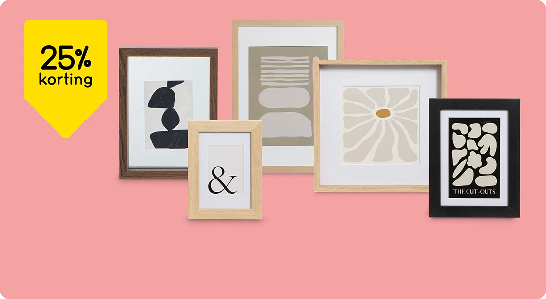 Alle fotolijsten 25% korting