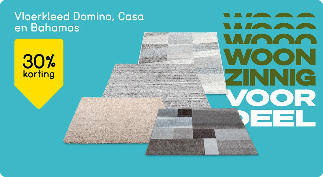 Vloerkleed Domino, Casa en Bahamas 30% korting