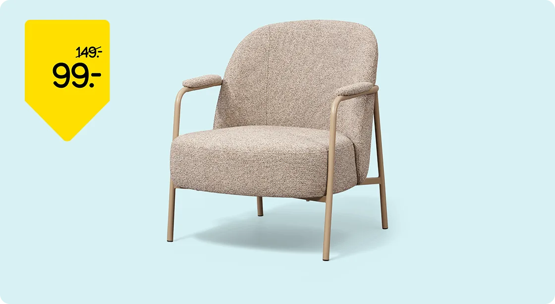 Fauteuil Jimmie van 149,- voor 99,-