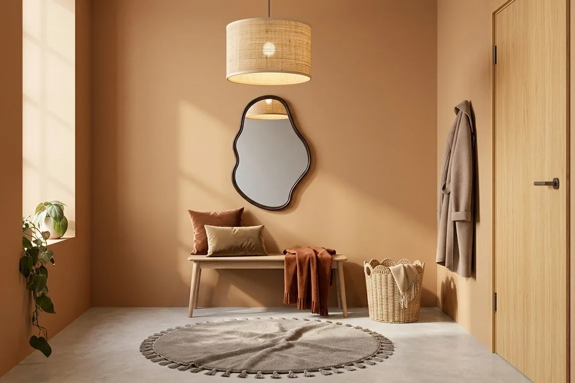 AI beeld hal met hanglamp Romana