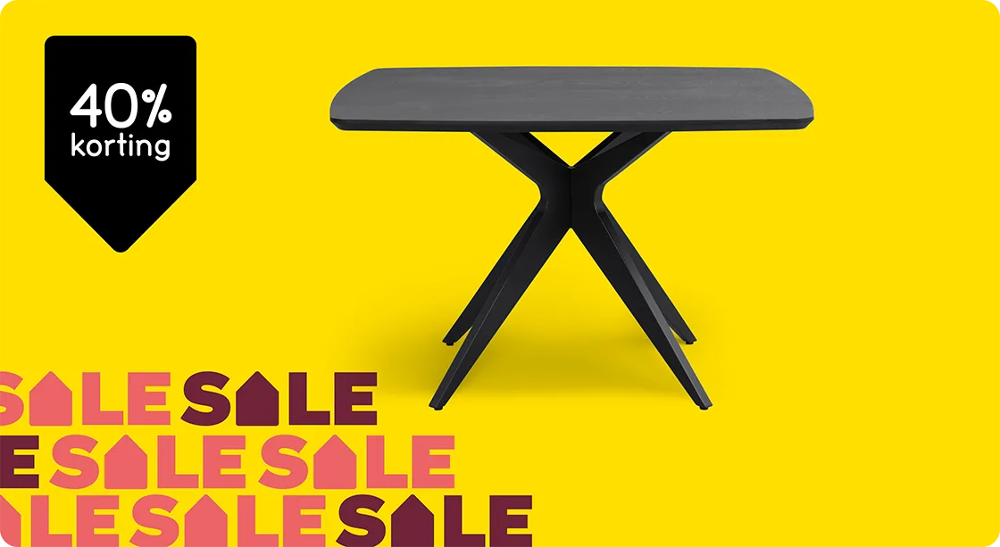 Eettafel Suzanne vierkant 40% korting