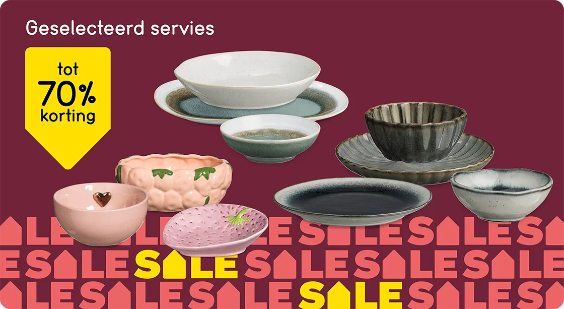 Geselecteerd servies tot 70% korting 