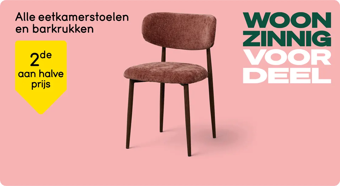 Alle stoelen en barkrukken 2de aan halve prijs