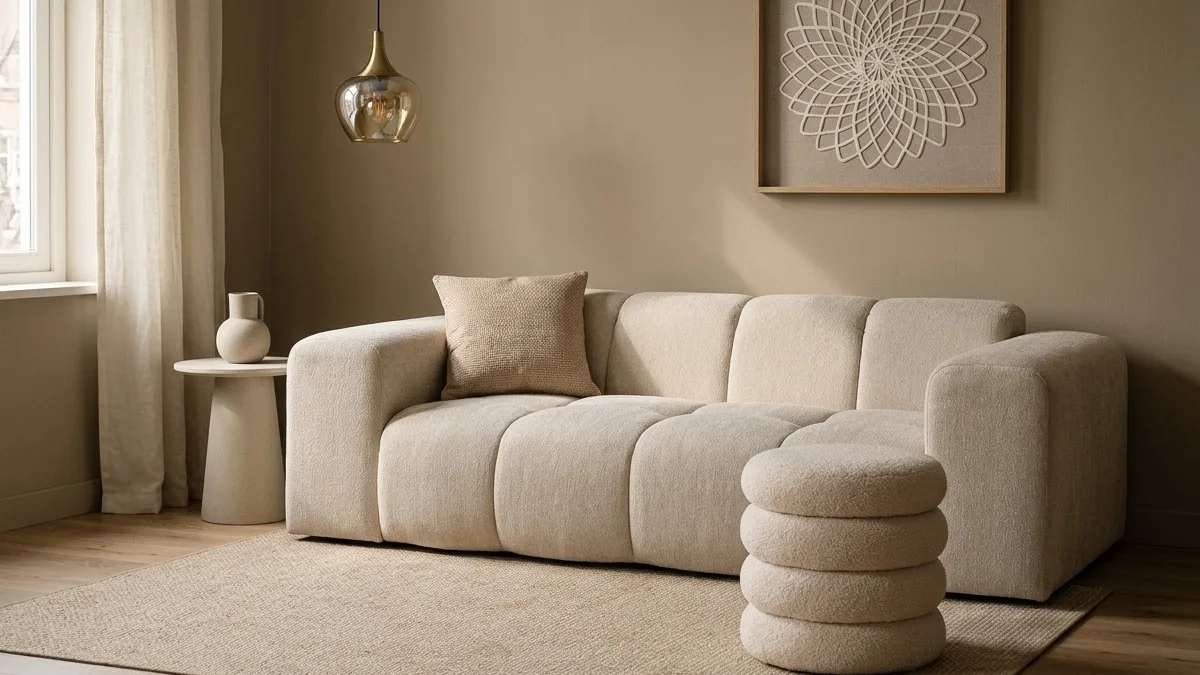 Bank Beau beige AI beeld 16:9