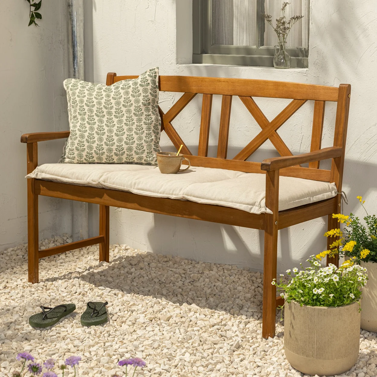 Inspiratie - tuinbank ancona - vierkant 