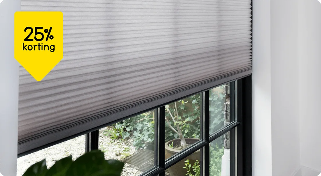Alle Fenstr plissé op maat 25% korting