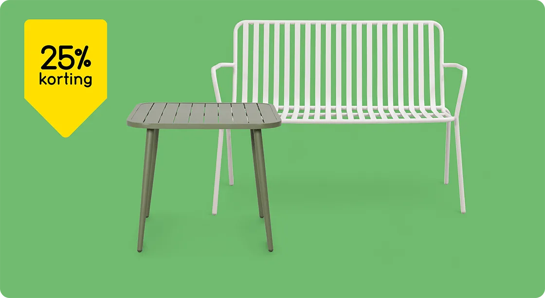 Tuintafel en tuinbank Vence 25% korting