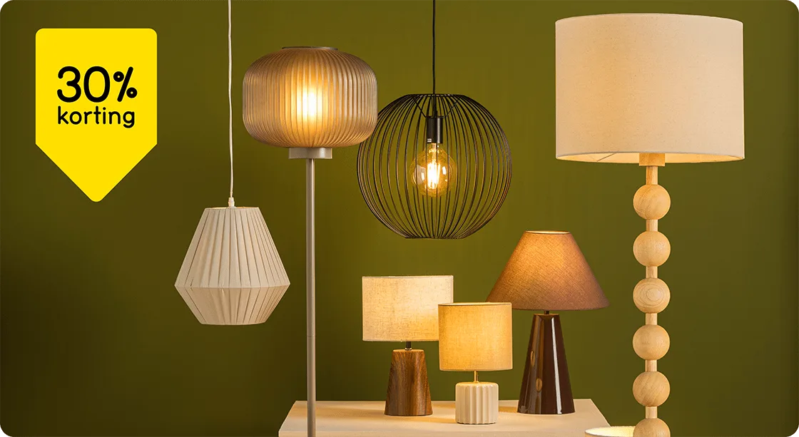 Alle verlichting 30% korting*