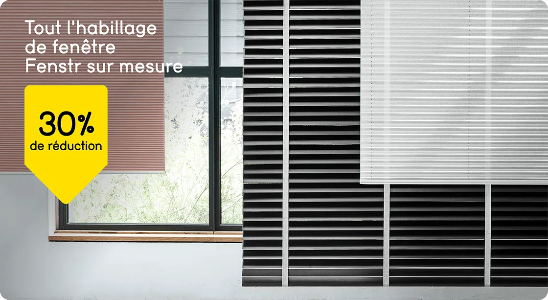 Tout l'habillage de fenêtre Fenstr sur mesure 30% de réduction