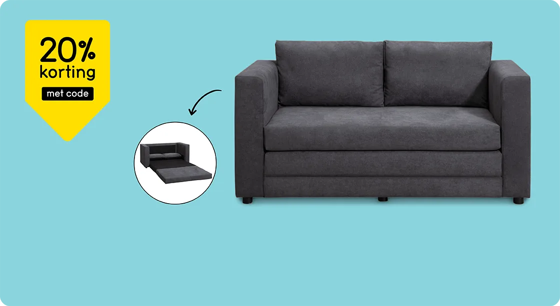 Alle slaapbanken 20% korting met code