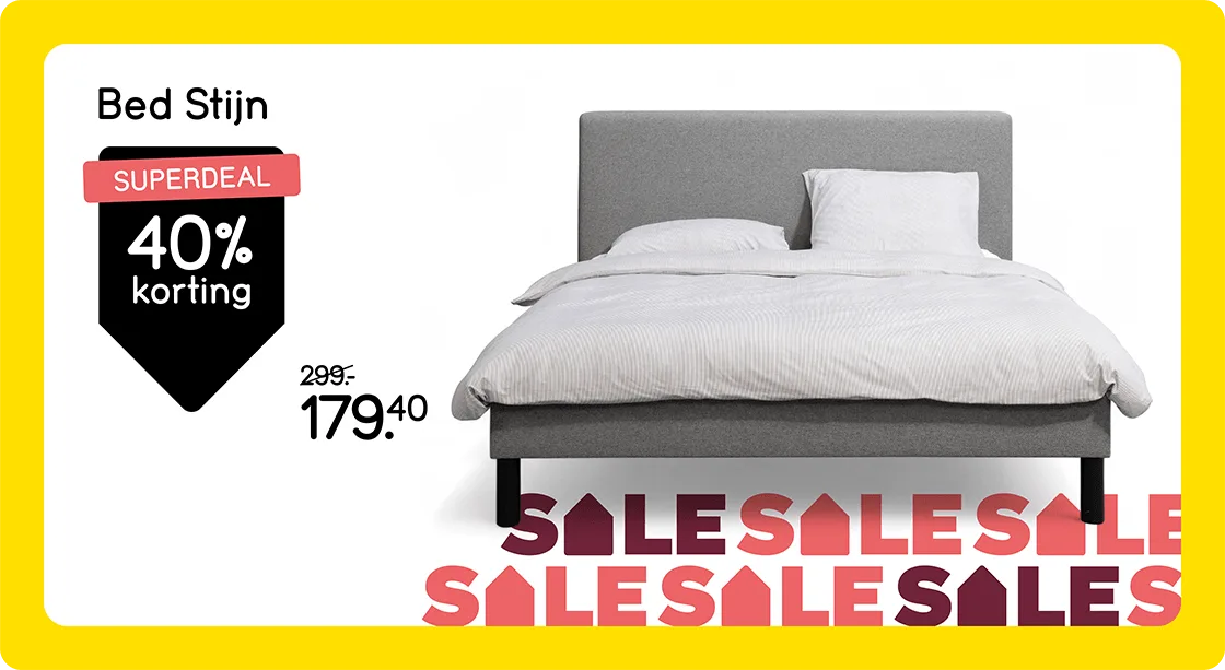 Bed Stijn superdeal met 40% korting