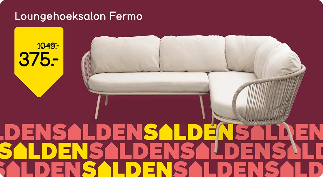 Loungehoeksalon Fermo voor 375.-