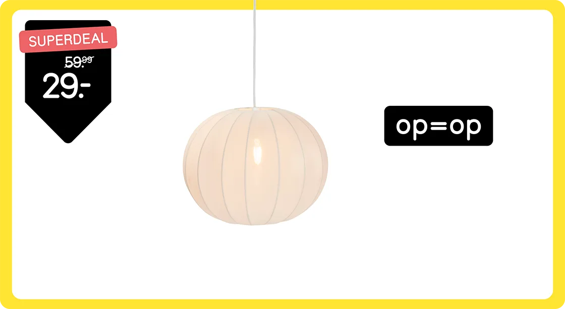 Superdeal - hanglamp Fenne van 59,99 voor 39,-