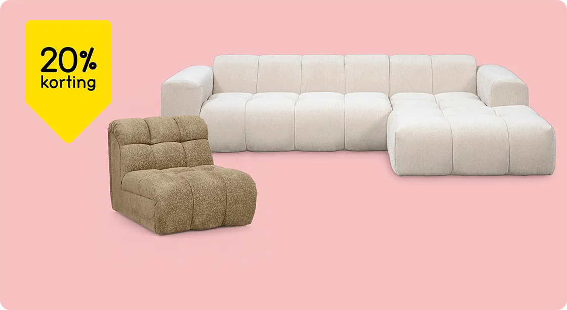 Bank en draaifauteuil Beau 20% korting