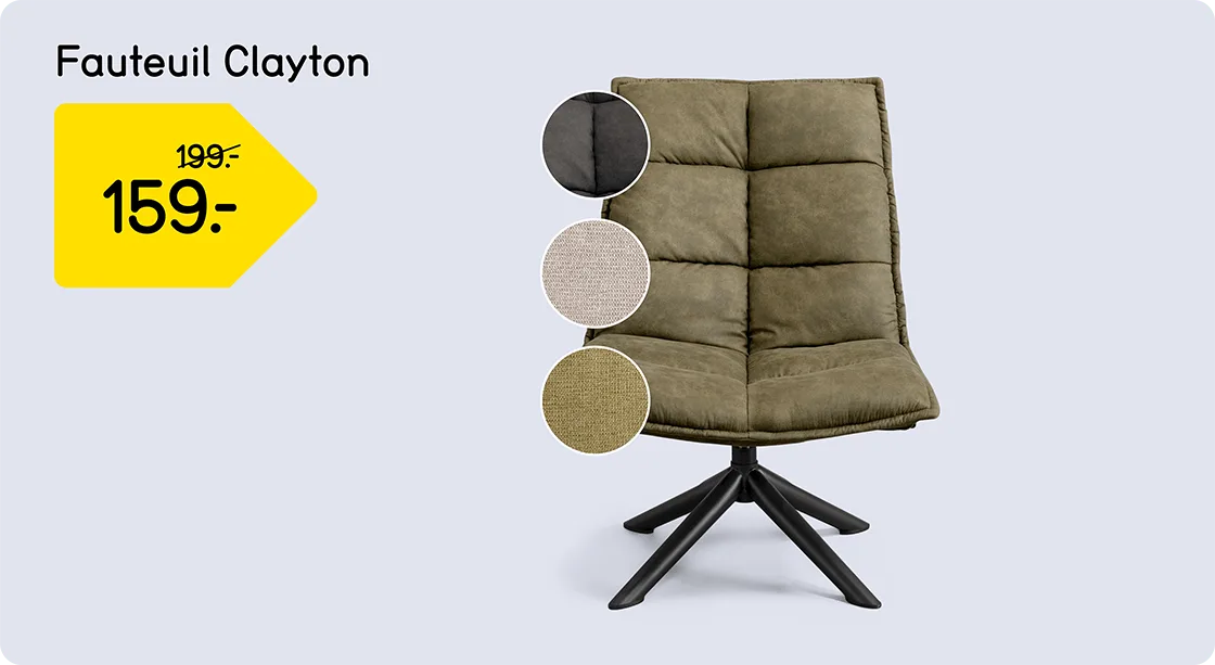 WK49 - Fauteuil Clayton van 199,- voor 159,- - NL