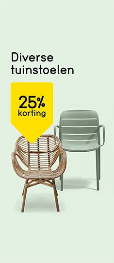 Diverse tuinstoelen 25% korting
