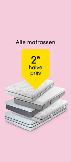 WK38 - alle matrassen 2e halve prijs.