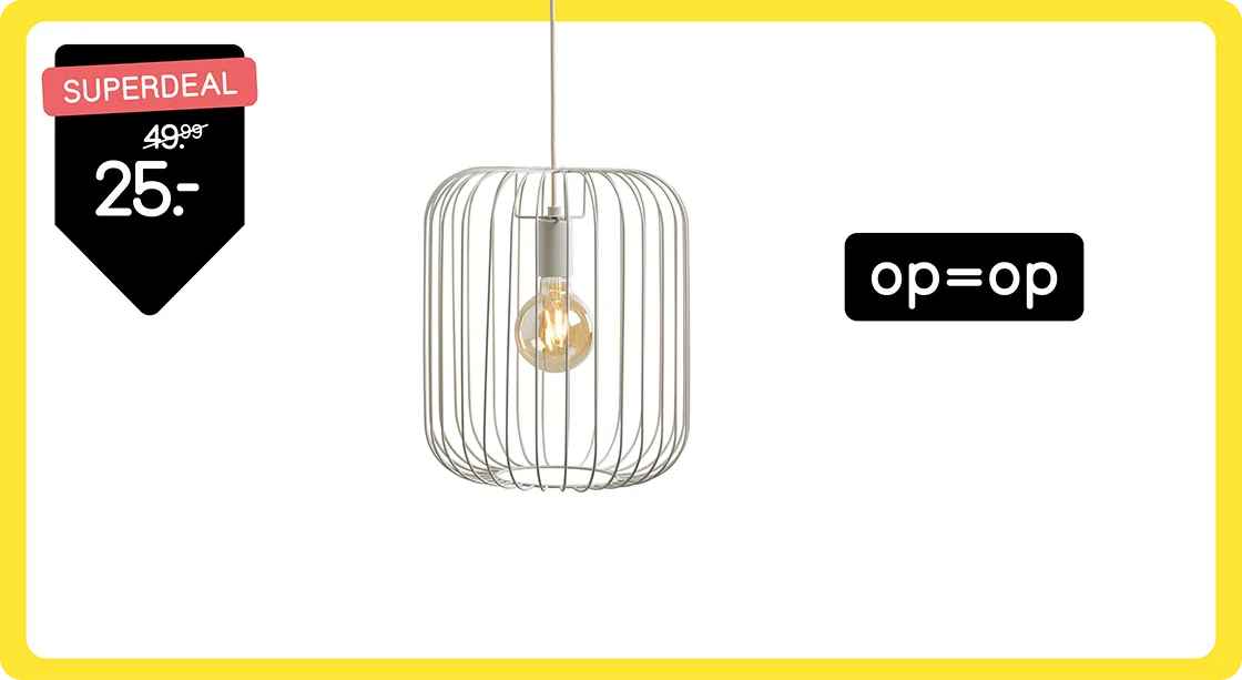 Superdeal - hanglamp Jade van 49,99 voor 29,-