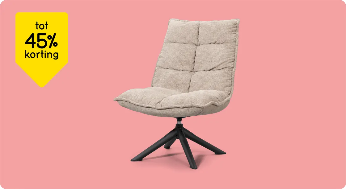 Tot 45% korting op diverse fauteuils 