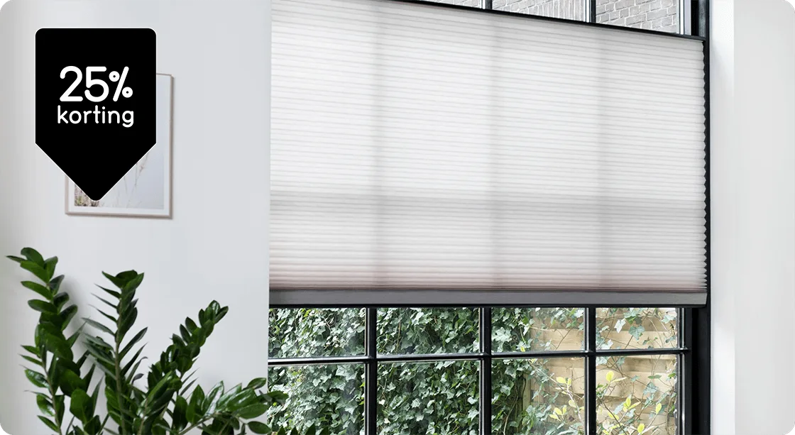Alle Fenstr plissé op maat 25% korting