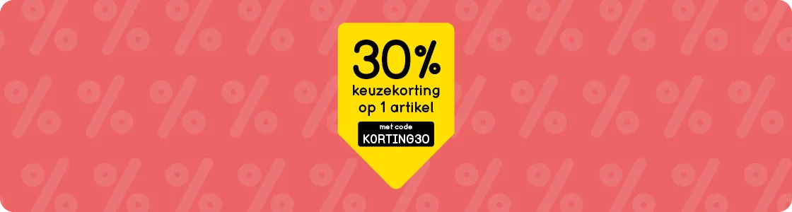 30% keuzekorting op 1 artikel