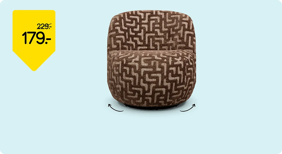 Fauteuil Olivia van 229,- voor 179,- 