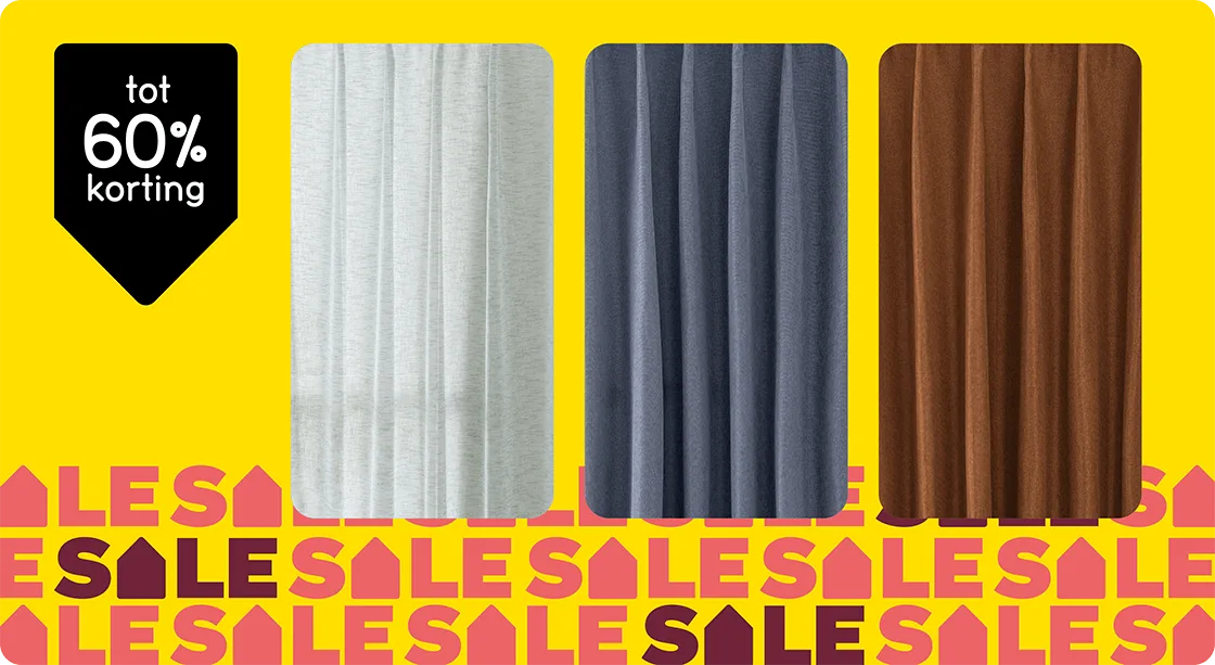 K&K gordijnen met sticker