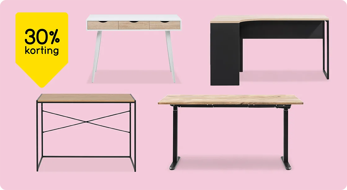 Alle bureaus 30% korting