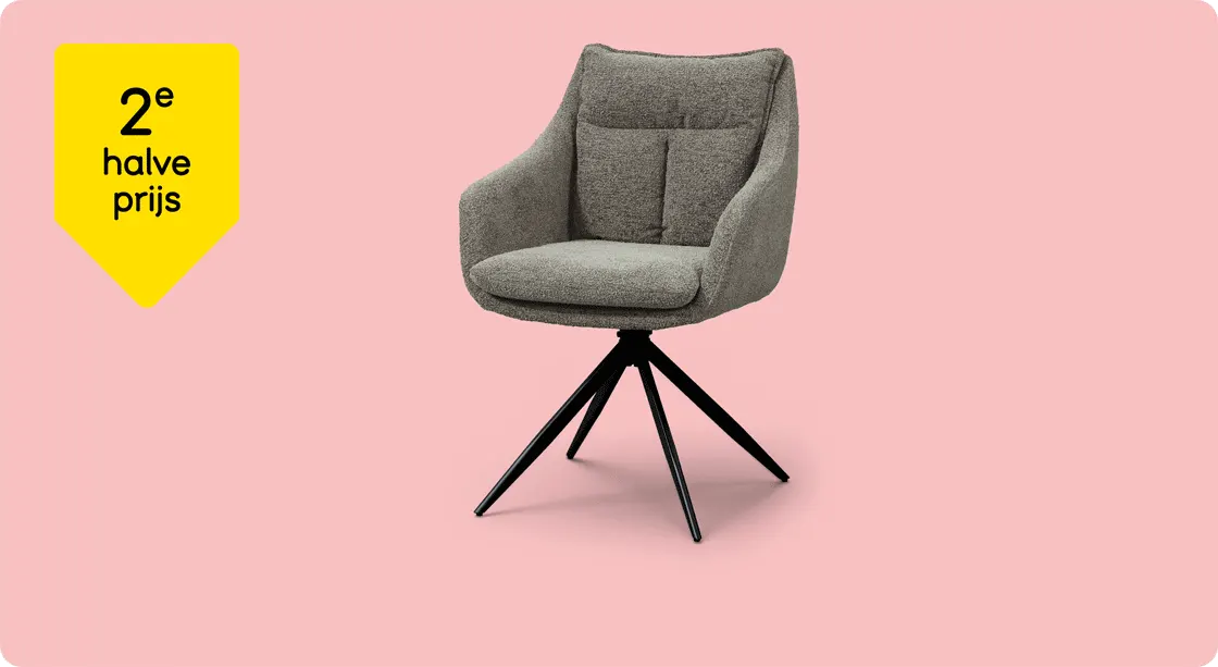 Heel veel eetkamerstoelen en barkrukken 2e halve prijs