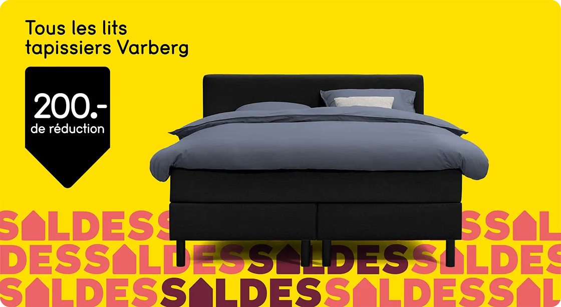 Lit tapissier Varberg 140x200 cm de 749,- pour 549,-