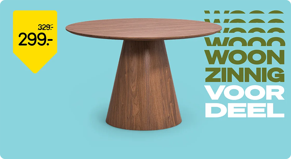 Eetkamertafel Louis van 329,- voor 299,-