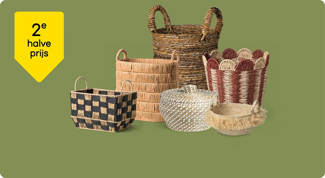 Alle decoratieve opbergers 2e halve prijs