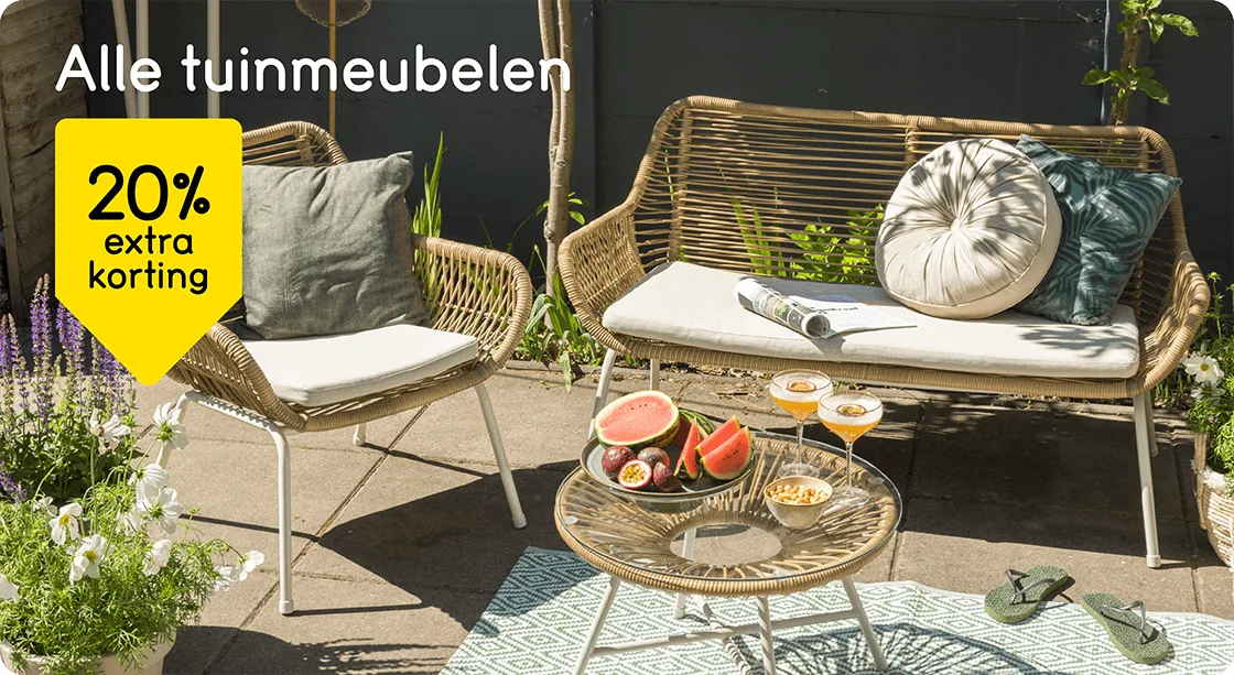 20% EXTRA korting op alle tuinmeubelen
