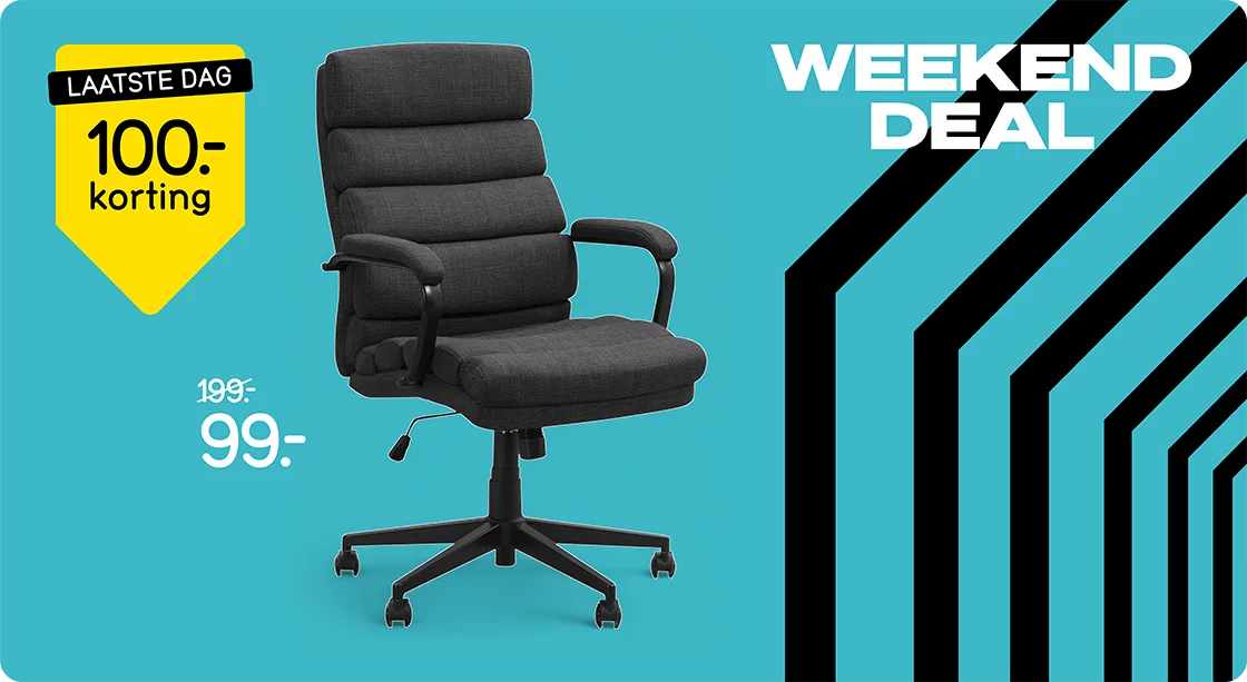 Black Friday Weekenddeal - Bekijk bureaustoel Rolf van 199,- voor 99,-