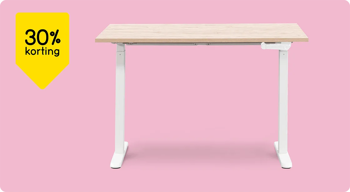 Alle Homeworx zit/sta bureaus 30% korting