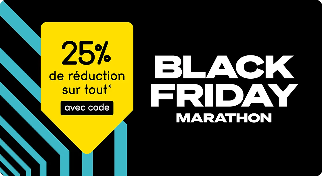 Black Friday 25% de réduction sur tout avec code