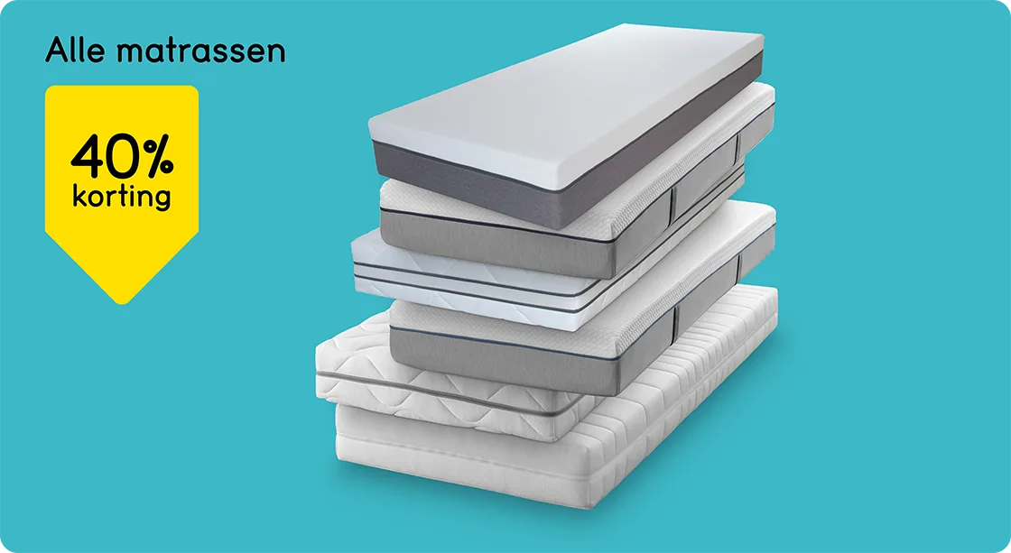 Alle matrassen 40% korting